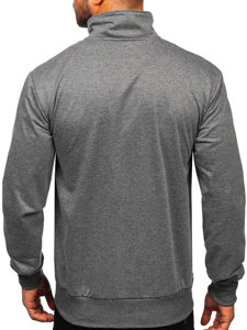 Men's Zip Stand Up Sweatshirt Graphite Bolf B069