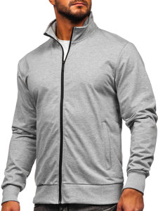 Men's Zip Stand Up Sweatshirt Grey Bolf B067