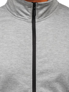 Men's Zip Stand Up Sweatshirt Grey Bolf B067