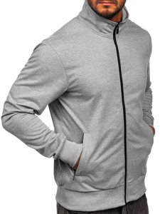 Men's Zip Stand Up Sweatshirt Grey Bolf B067