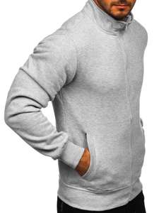 Men's Zip Stand Up Sweatshirt Grey Bolf B2002