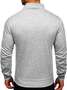 Men's Zip Stand Up Sweatshirt Grey Bolf B2002