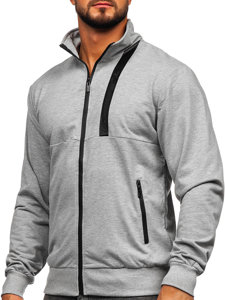 Men's Zip Stand Up Sweatshirt Grey Bolf B226