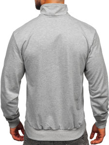 Men's Zip Stand Up Sweatshirt Grey Bolf B226