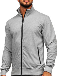 Men's Zip Stand Up Sweatshirt Grey Bolf B229