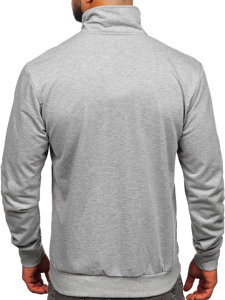 Men's Zip Stand Up Sweatshirt Grey Bolf B229