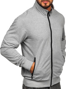 Men's Zip Stand Up Sweatshirt Grey Bolf B230