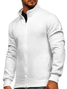 Men's Zip Stand Up Sweatshirt White Bolf B2002