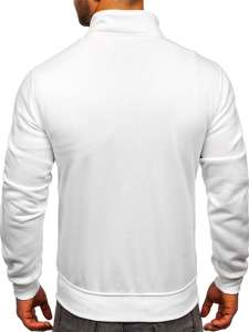 Men's Zip Stand Up Sweatshirt White Bolf B2002