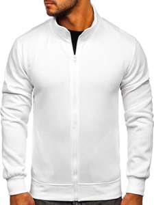 Men's Zip Stand Up Sweatshirt White Bolf B2002