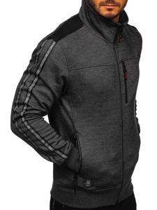 Men's Zip Sweatshirt Black Bolf TC987