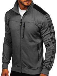 Men's Zip Sweatshirt Grey Bolf TC987