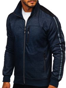 Men's Zip Sweatshirt Navy Blue Bolf TC987