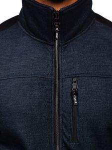 Men's Zip Sweatshirt Navy Blue Bolf TC987