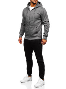 Men's Zip Tracksuit Anthracite Bolf D004