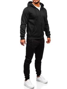 Men's Zip Tracksuit Black Bolf D004