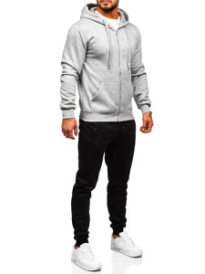 Men's Zip Tracksuit Grey Bolf D004