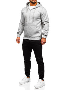 Men's Zip Tracksuit Grey Bolf D004