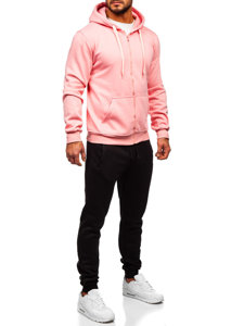 Men's Zip Tracksuit Light Pink Bolf D004