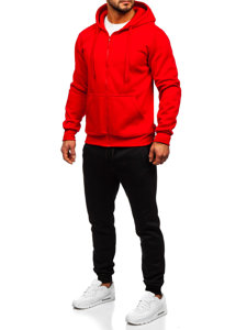 Men's Zip Tracksuit Red Bolf D004