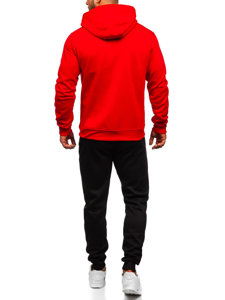 Men's Zip Tracksuit Red Bolf D004