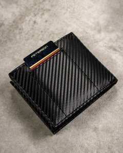 Set: Men's Wallet and Leather Fob Black 19964