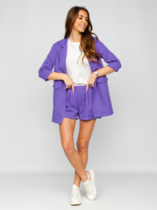 Women's 2-Piece Elegant Summer Suit Violet Bolf 8895