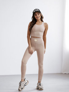 Women's 2-Piece Tracksuit Beige Bolf 022A