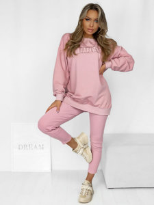 Women's 2-Piece Tracksuit California Powder Pink Bolf VE50