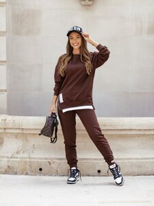 Women's 2-Piece Tracksuit Chocolate Bolf VE05