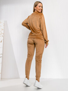 Women’s 2-Piece Velour Outfit Camel Bolf 8C1173