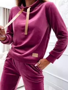 Women's 2-Piece Velour Tracksuit Fuchsia Bolf 637