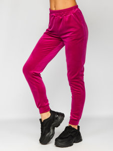 Women's 2-Piece Velour Tracksuit Fuchsia Bolf 637