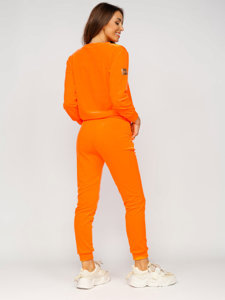 Women's 2-Piece Velour Tracksuit Orange Bolf 8129