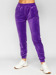 Women's 2-Piece Velour Tracksuit Violet Bolf 643