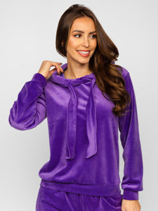 Women's 2-Piece Velour Tracksuit Violet Bolf 643