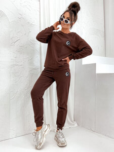 Women's 2-piece Cotton Tracksuit MOON Chocolate Bolf VE64