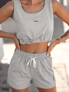 Women's 2-piece Sport Outfit Grey Bolf YP1003