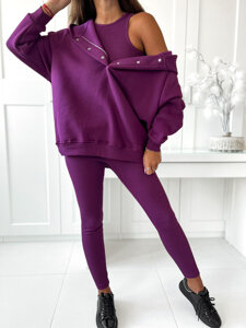 Women's 3-piece Tracksuit Violet Bolf 2102