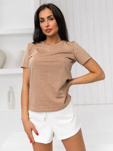 Women's Basic T-shirt Beige Bolf SD211