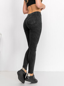 Women's Denim Leggings Black Bolf W7059