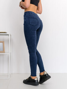 Women's Denim Leggings Navy Blue Bolf W7059