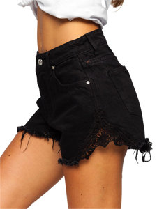 Women's Denim Shorts Black Bolf JK688