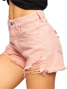 Women's Denim Shorts Pink Bolf A63