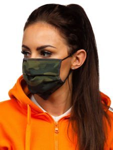 Women's Double-layered Reusable Protective Face Mask Khaki Bolf 001