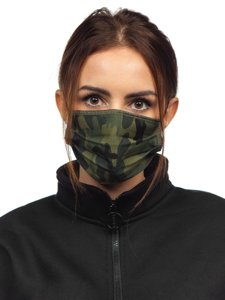 Women's Double-layered Reusable Protective Face Mask Khaki Bolf 001