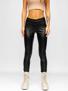 Women's Faux Leather Leggings Black Bolf 0012