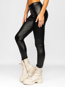 Women's Faux Leather Leggings Black Bolf 0012