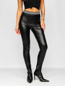 Women's Faux Leather Leggings Black Bolf MY16572