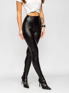 Women's Faux Leather Leggings Black Bolf W7165